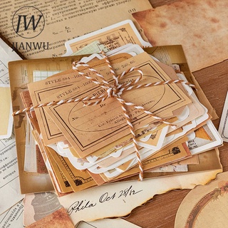 Jianwu 100 Tờ Retro Viết Tạp Chí Chất Liệu Gói Đơn Giản Memo Pad Thêu Sò Nền Trang Trí Ghi Chú Giấy Văn Phòng Phẩm