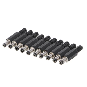 Yoo 10 Cái 5 5x2 5mm Nam Cho DC In-Line Cắm Ổ Cắm Jack Kết Nối Adapter Nhựa C