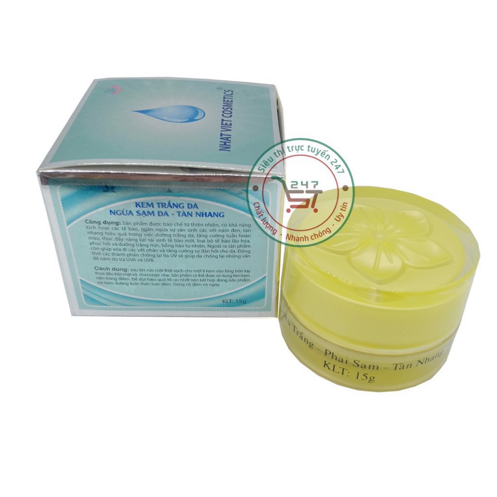 Kem dưỡng Trắng da mặt Ngừa sạm Tàn nhang Xóa nhăn Tái tạo da Nairem 13g (Xanh dương-Xám)