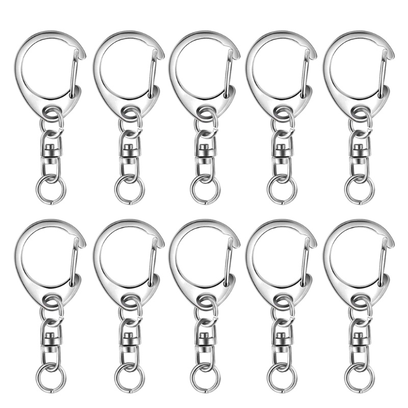 Bộ 10 cái móc khóa bằng hợp kim kẽm làm trang sức DIY