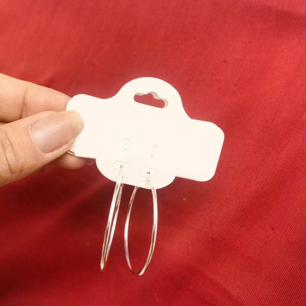Bộ 100 tag mác gắn dây chuyền, dây cột tóc, hoa tai, giấy dày size 6x7cm (khổ trãi)