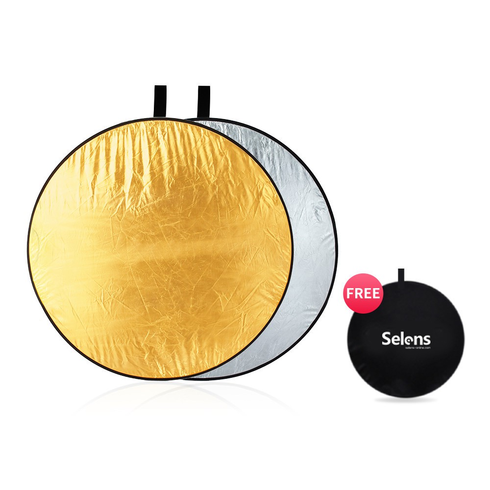 Ảnh Tấm hắt sáng chụp ảnh Selens 30/60/80/110cm có thể thu gọn thiết kế 2 trong 1 màu bạc/vàng 1