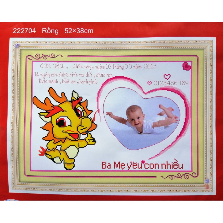 Tranh thêu chữ thập tuổi con rồng 222704 | Shopee Việt Nam