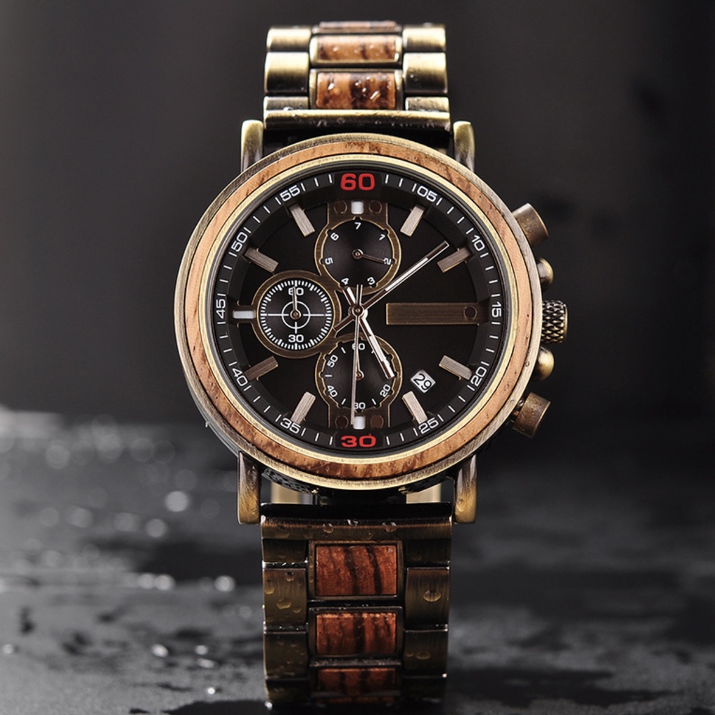 Đồng hồ đeo tay nam vỏ gỗ WoodWatch GT07