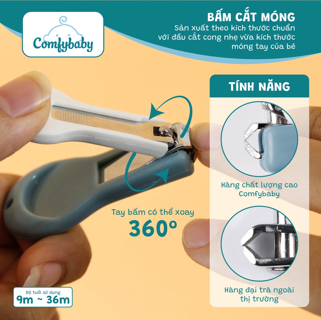 Cách sử dụng Bộ cắt móng tay ComfyBaby BM1