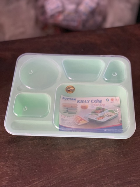 COMBO 5 KHAY CƠM PHẦN LỚN , NHỎ NHỰA ( DUY TÂN )