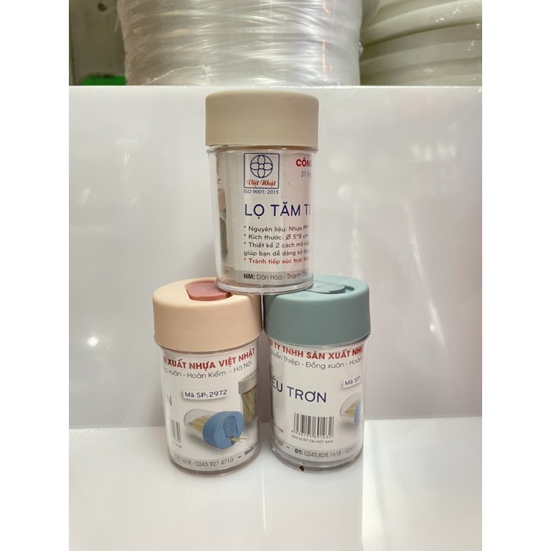 Lọ đựng tăm hạt tiêu 2 trong 1 nhựa Việt Nhật