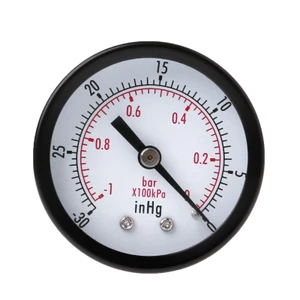 EDB * Áp kế chân không 1 4 inch BSPT Thread 0 -30inHg 0 -1bar Đo lường khí nước