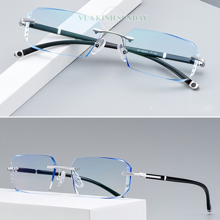 Tròng kính cận màu cao cấp chiết suất 1.61 mr8 chính hãng