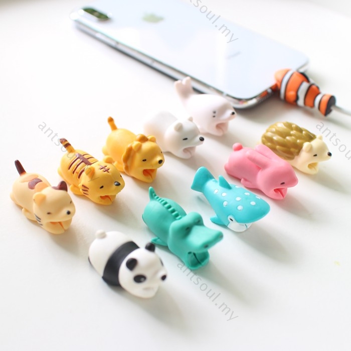 Phụ kiện thú silicon bọc bảo vệ đầu dây cáp sạc USB Cable Bite siêu cute siêu dễ thương