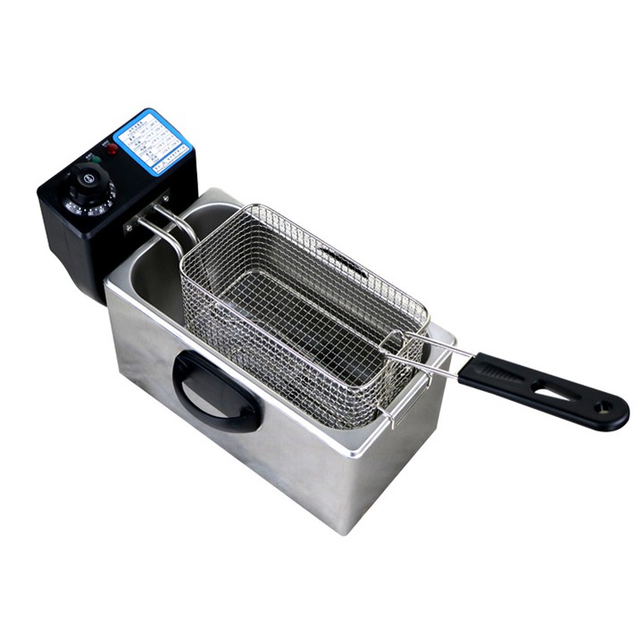 Bếp chiên ngập dầu 4L 2000W hệ thống gia nhiệt kép nóng nhanh, sôi mạnh