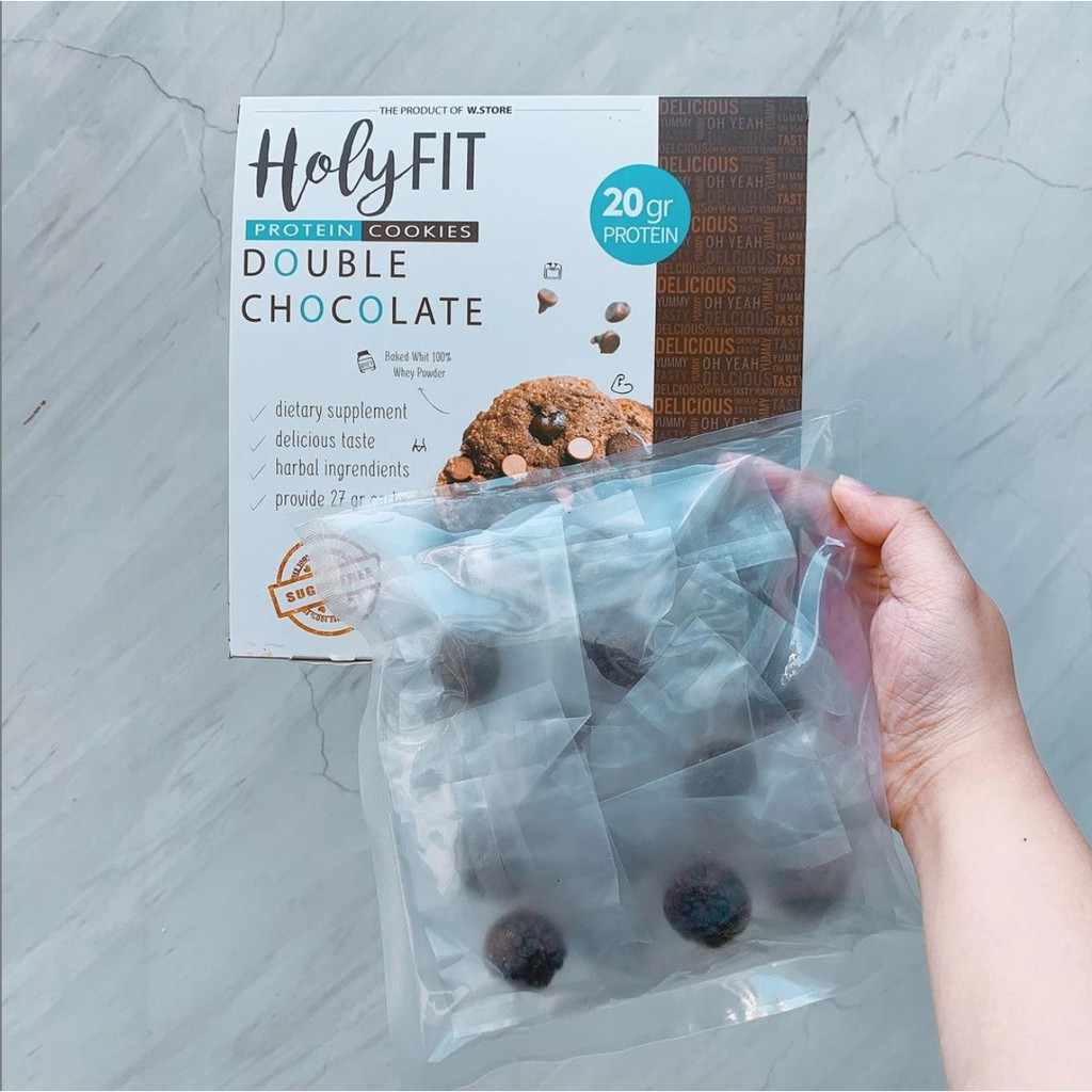Ảnh Bánh Giảm Cân Cookies HolyFIT Vị Socola (Chocolate) Kiểm Soát & Giảm Cơn Thèm Ăn, Bổ Sung Protein (Đạm), Giảm Mỡ Hiệu Qu 3