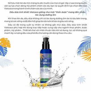 Dầu dừa tinh khiết mỹ phẩm Vietcoco 130ml OGANICO