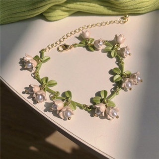 Bông Tai Hình Hoa Lily Trắng Phong Cách Retro Đồng Quê