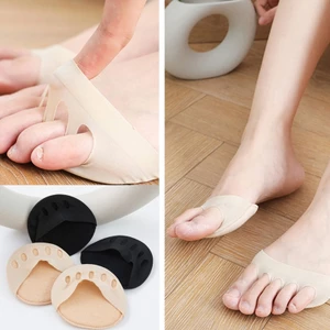 PCF * Nữ Mùa Hè Băng Lụa Giày Cao Gót Siêu Mỏng Vô Hình Nửa Đế Thoáng Khí Chống Trơn Trượt Nửa Ngón Protecto