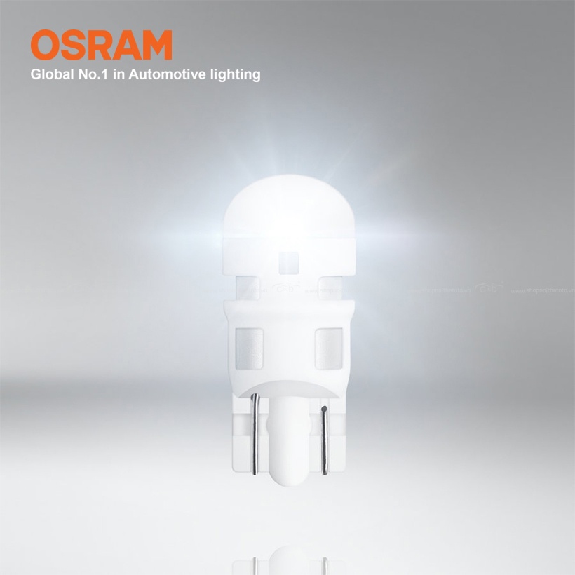 Combo 2 Bóng Đèn Led Chân Ghim Nhỏ OSRAM Standard T10 W5W 12V Màu Trắng Cool