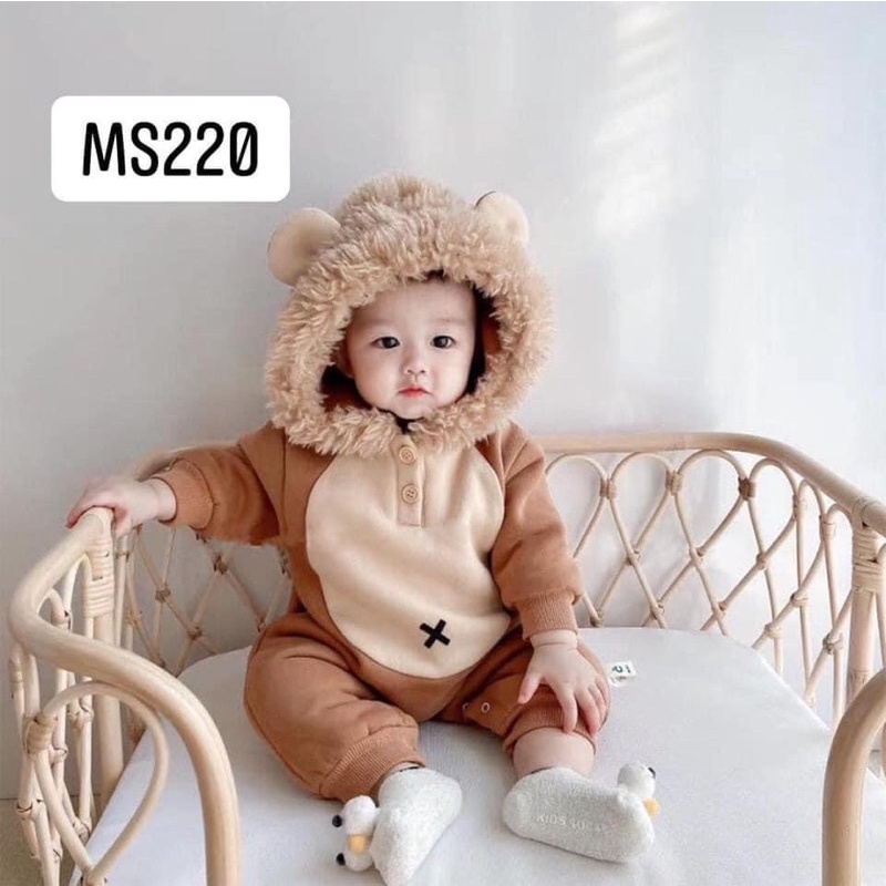 [NGÔ KHOAI MỲ] Áo liền quần/body sleep thú đáng yêu có mũ cho bé
