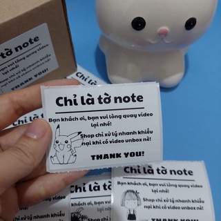 Set 50 tem dán note quay video mở hàng kích thước 7x5cm