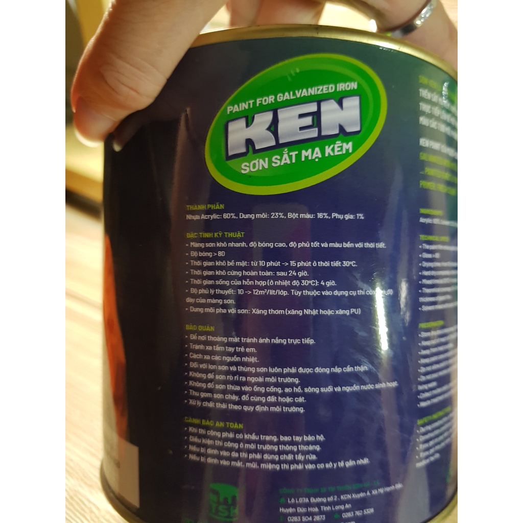 [CHÍNH HÃNG] SƠN SẮT MẠ KẼM 2 THÀNH PHẦN THIÊN SƠN HÀ ĐỦ MÀU 1kG [CÓ XUẤT HĐ GTGT]