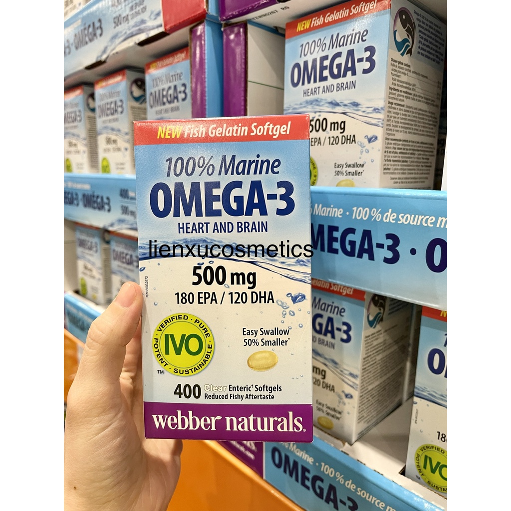 Vi n d u c Omega 3 500mg 400 vi n Webber Naturals costco Canada hsd T1 2025