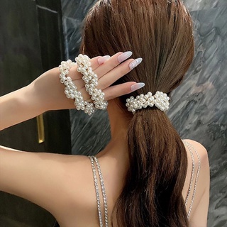 Dây Cột Tóc Đính Hạt Ngọc Trai Phong Cách Hàn Quốc Thời Trang