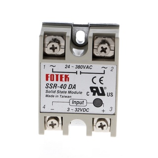 Mô đun rơ le rắn 24V-380V SSR-40DA 40A 3-32V DC-AC mới
