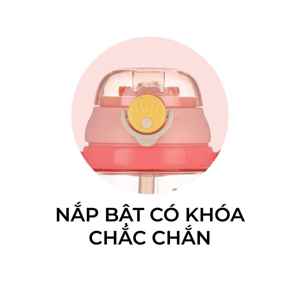 Bình Nước Trẻ Em 450ml Hokori 0081, Bình Tập Uống Cho Bé Yêu Việt Nhật Cao Cấp