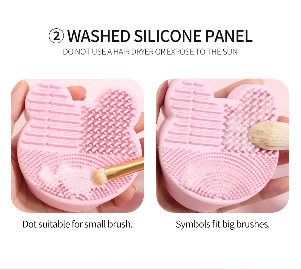 MAANGE Hộp Phủi Cọ Khô Silicone , Dụng Cụ Làm Sạch Cọ Đa Chức Năng 5967