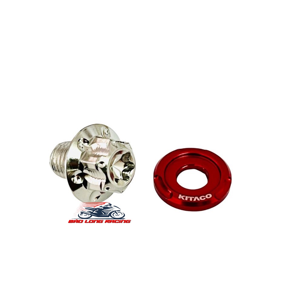 Ốc Chân Gương Kính Salaya Inox 304 tặng kèm Lông Đền Nhôm 10li ĐỎ Kitaco Siêu Rẻ Đẹp