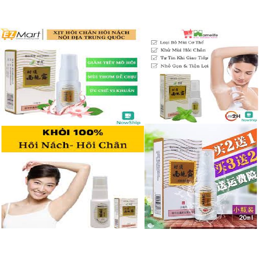 ( KHO SỈ ) COMBO 10 Xịt khử mùi hôi nách hôi chân hiệu quả nhất hiện nay