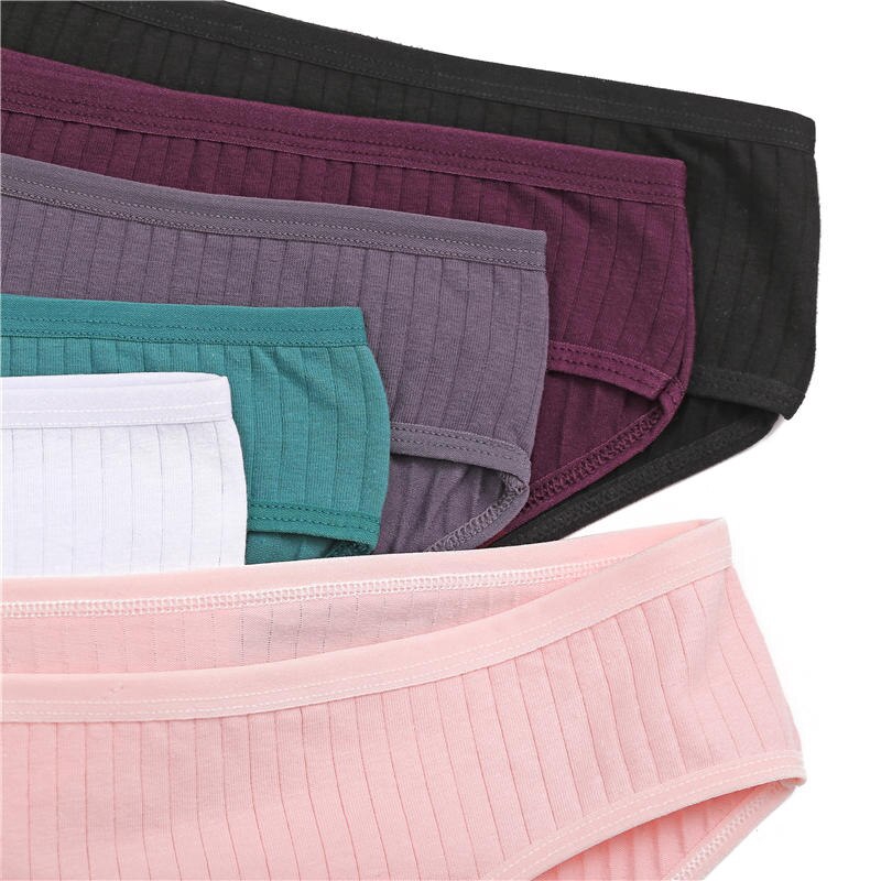 Ảnh Quần lót FINETOO bằng cotton màu trơn quyến rũ cho nữ cỡ XL 2