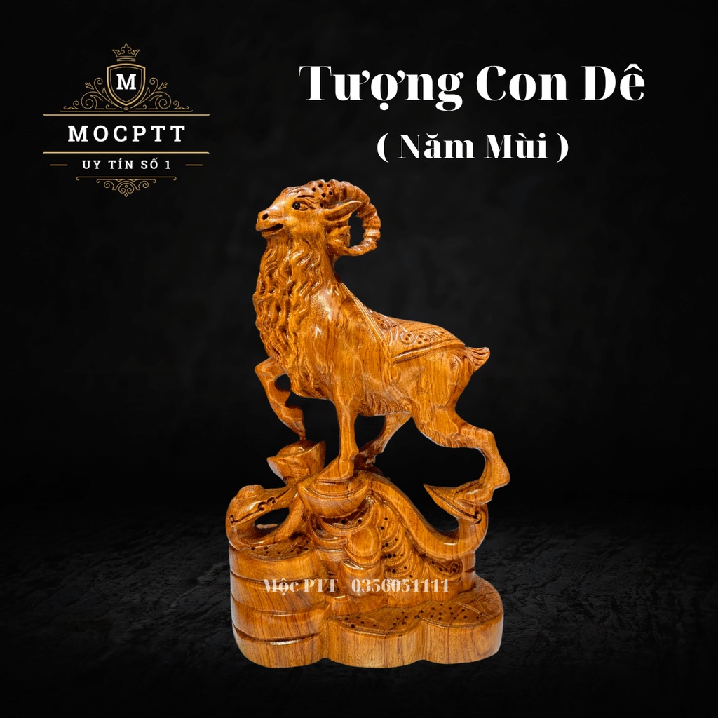Tượng Con Dê ( Mùi ) gỗ Hương Đá kích thước Cao 20 30 40 50 cm Mã CG08 ...