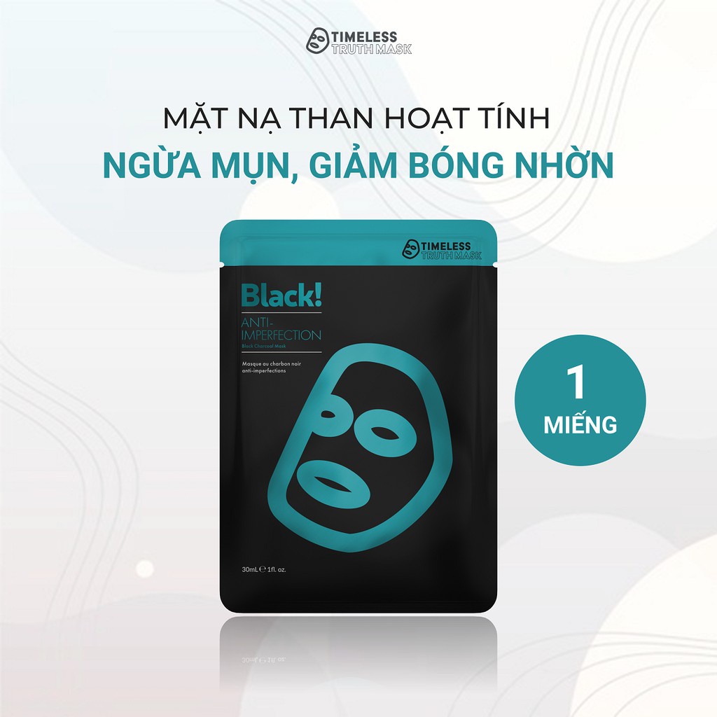 Ảnh Mặt nạ than hoạt tính ngừa mụn, giảm nhờn Timeless Truth Mask - Anti Imperfection (30ml/miếng) 3