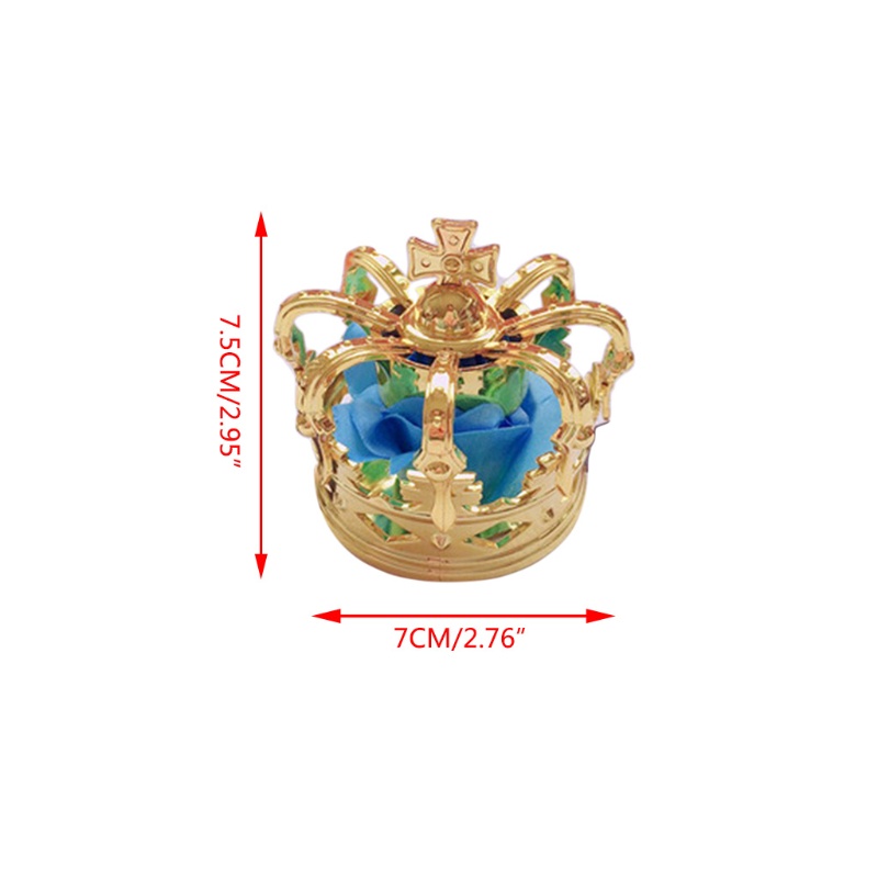 Fl Gothic Công Chúa 3D Tiara Vương Miện Luxuries Nhân Tạo Hoa Hồng Cosplay Mũ Đội Đầu Phụ Kiện Tóc Có Kẹp Ruy Băng