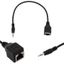 BTM 12in 3 5mm 1 8 Stereo Nam Cắm Sang RJ45 Nữ Ổ Cắm Ethernet Adapter Cáp