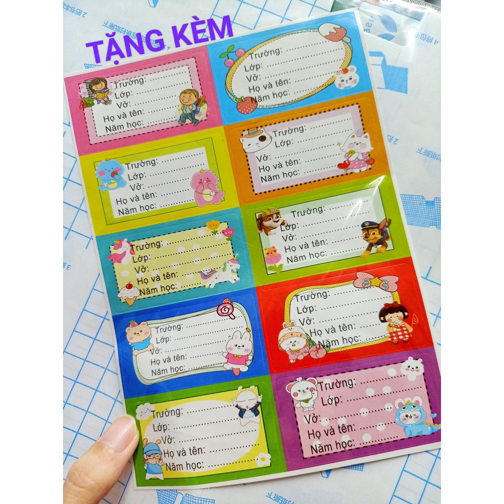 BAO SÁCH VỞ DECAL tặng kèm nhãn vở (xấp) (Đồ Dùng Dạy Học Miki)
