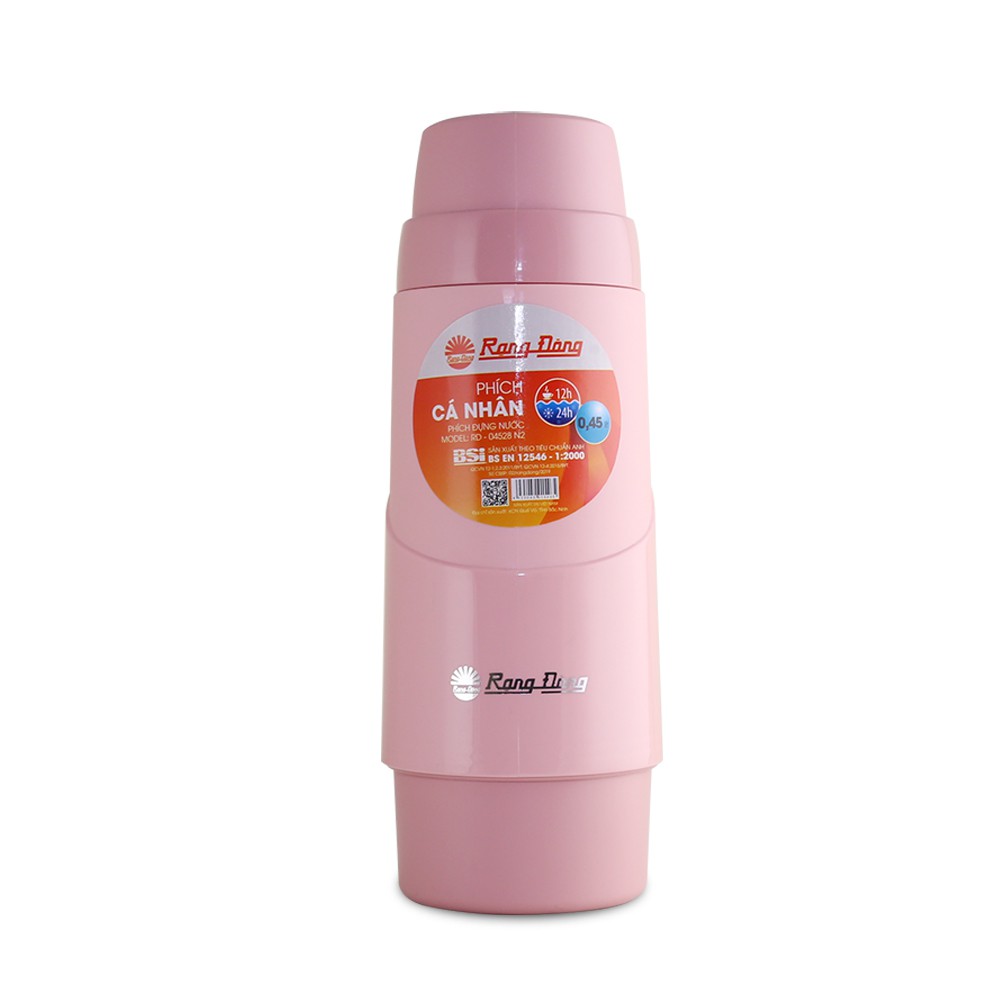 Ảnh Phích nước cá nhân quà tặng 0,45 Lít Vỏ nhựa RẠNG ĐÔNG Model: RD 04528 N2 1