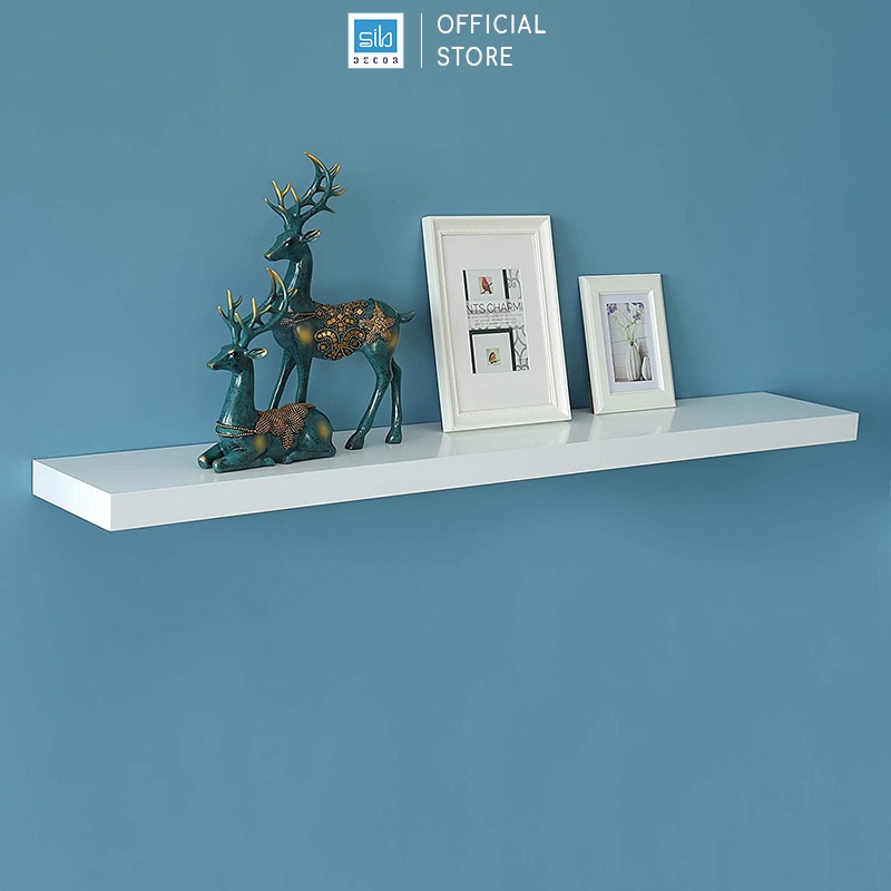 Ảnh Kệ Thanh Ngang Rộng 20cm, Gỗ Dày 25mm Treo Tường Màu Trắng SIB Decor KT005 3