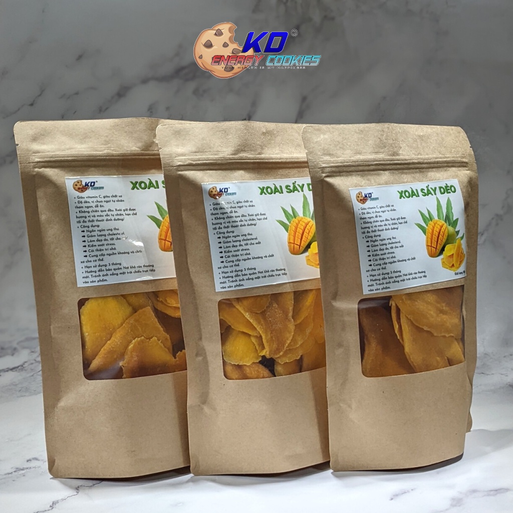 Xoài sấy dẻo KD Shop chua ngọt thơm ngon, hương vị màu sắc tự nhiên 500g/ bịch