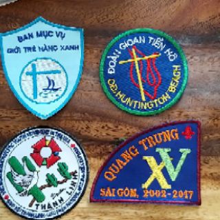 Thêu logo vi tính - Thêu phù hiệu học sinh theo yêu cầu