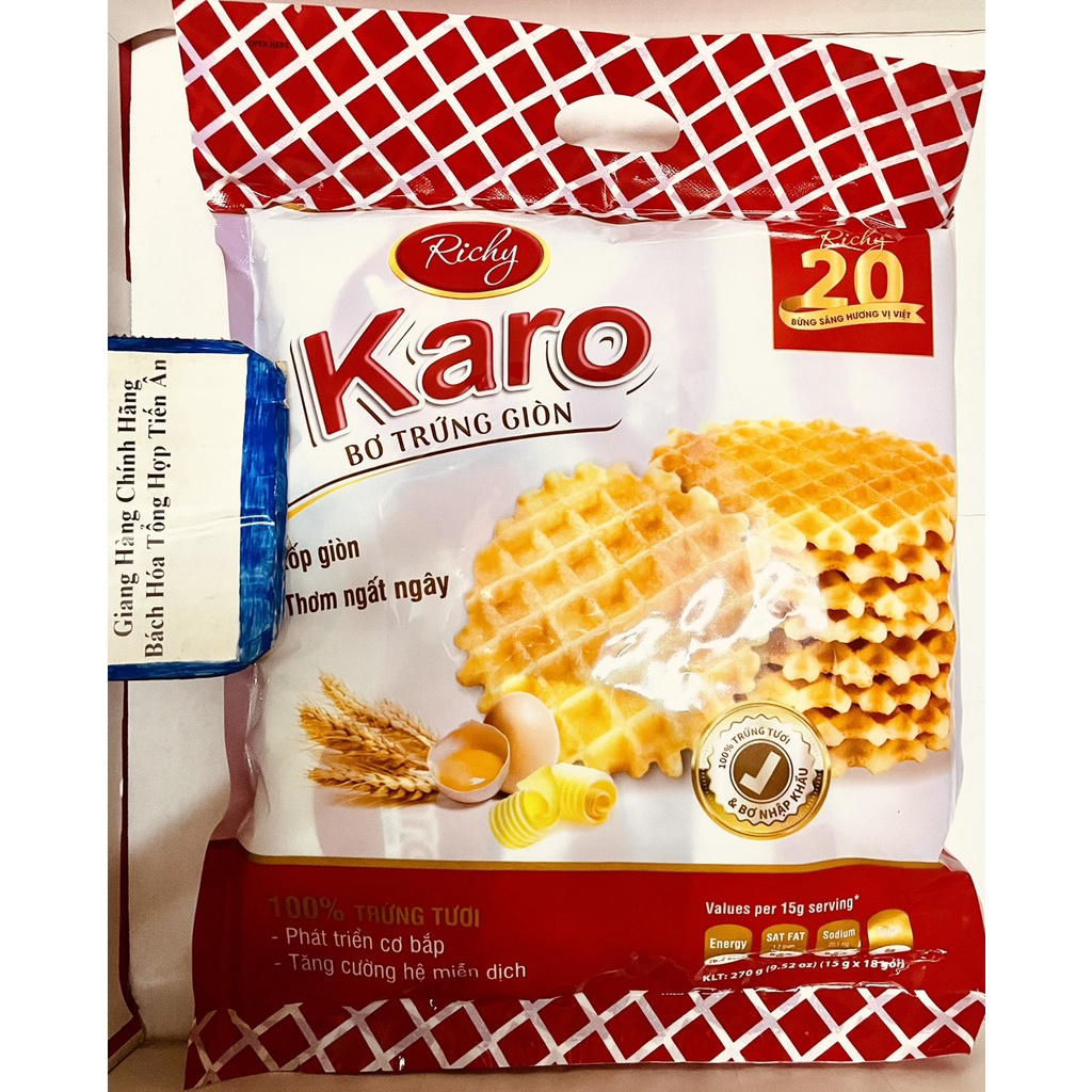 Bánh bơ trứng Karo Richy gói 270g 100% Trứng Tươi & Bơ Nhập Khẩu ...