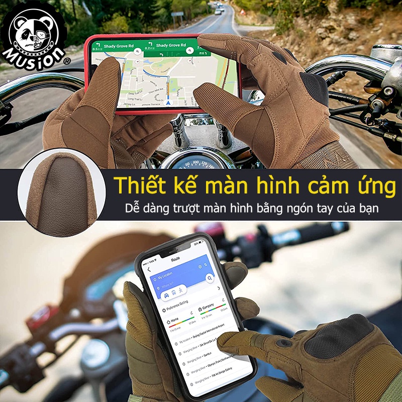 Găng tay Musion màn hình cảm ứng chắc chắn chống trượt có thể điều chỉnh thoáng khí