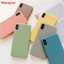 Ốp lưng Samsung Galaxy A11 A01 A91 Màu kẹo đầy màu sắc trơn mờ tươi đơn giản dễ thương Vỏ silicon mềm TPU