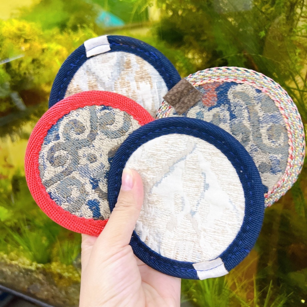 combo 5 Đế Lót Ly Vải vuông và tròn siêu thấm nước  9.5cm Cao Cấp