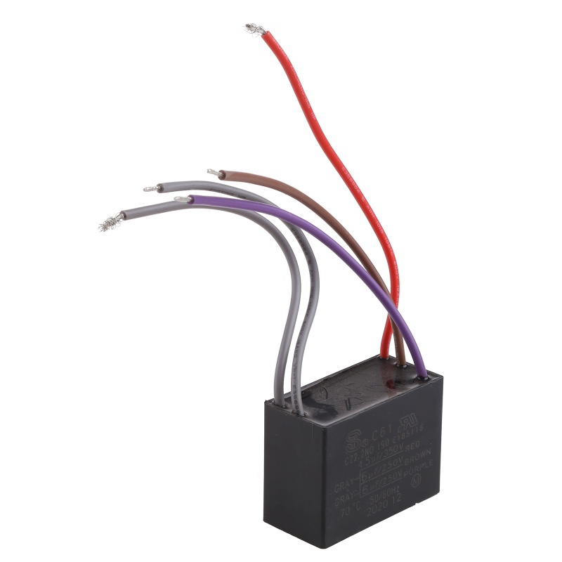 Tụ điện quạt trần trại CBB61 4 5uf + 6uf + 6uf 5 dây 250V 5 tốc độ Tụ điện khởi động
