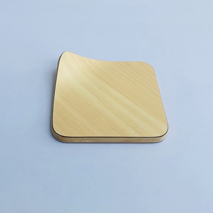 Ảnh Đế Lót Ly Bằng Gỗ Uốn Cong, Khay Gỗ Decor, Chịu Nhiệt Độ Cao - PlyConcept Joy Wooden Coasters 3