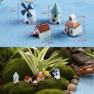 Mini Phong Cảnh Cabin Lâu Đài Sinh Thái Chai Trang Trí Trang Trí Làm Vườn Rêu Nhựa Thủ Công DIY Thịt Sáng Tạo Trang Trí