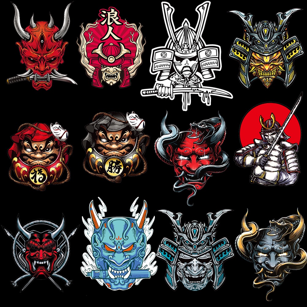 Jdm Sticker Samurai Soul Motorcycle Sticker Nhật Bản Oni Samurai Car ...