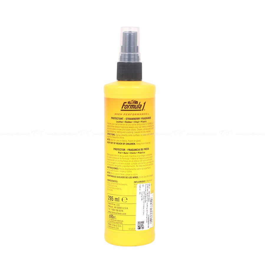 Vệ Sinh Và Bảo Dưỡng Taplo 2 Trong 1 Dạng Xịt Hương Dâu FORMULA 1 613824 295ml Phù Hợp Nhiều Dòng Xe Ô Tô Xe Hơi Xe Tải