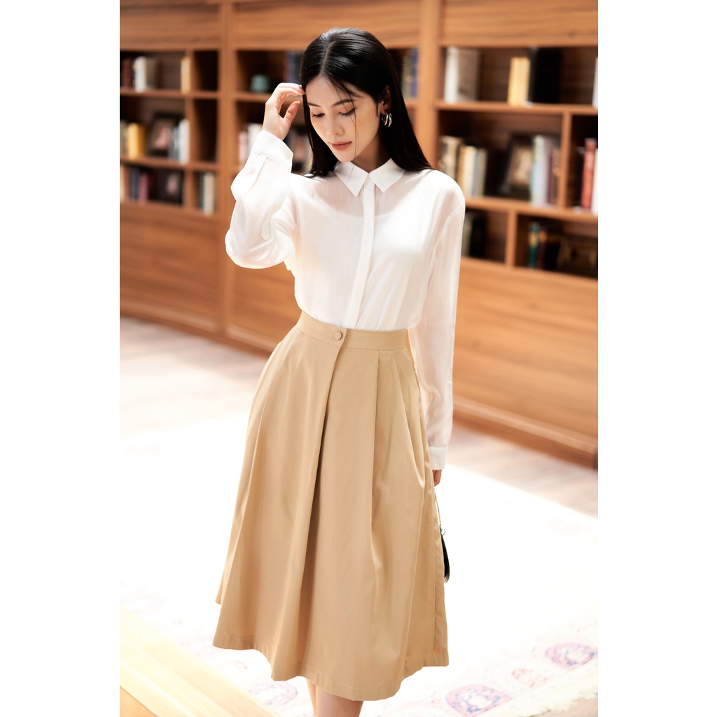 Ảnh De Leah - Áo Sơ Mi Và Chân Váy Kaki Midi - Thời Trang Thiết Kế 2